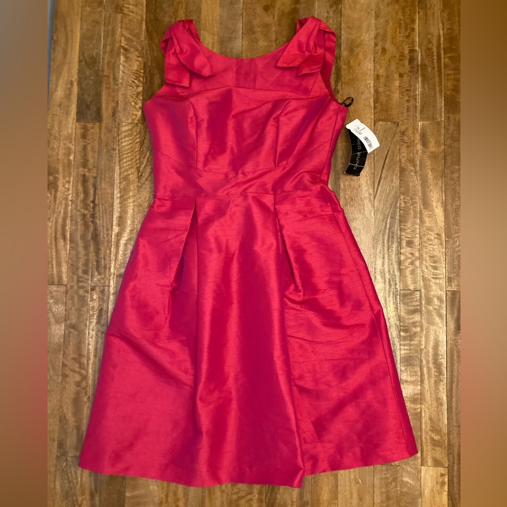 NWT Alfred Sung cherry red (sangria) cocktail dress, size 8 production sample